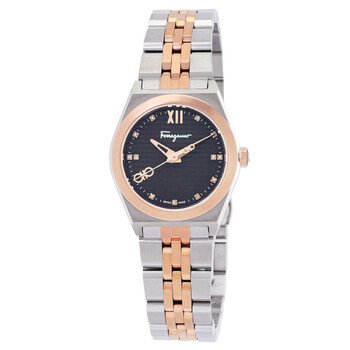Đồng hồ nữ Ferragamo Vega Quartz mặt nâu kim cương SFKJ00423 chính hãng