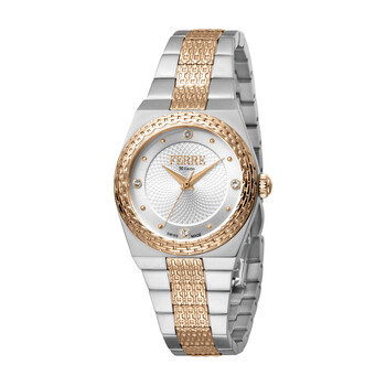 Đồng hồ nữ Ferre Milano Quartz mặt bạc FM1L091M0051 chính hãng