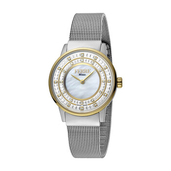 Đồng hồ nữ Ferre Milano Quartz mặt bạc FM1L102M0091 chính hãng