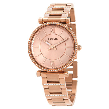 Đồng hồ nữ Fossil Carlie Quartz mặt hồng ES4301 chính hãng