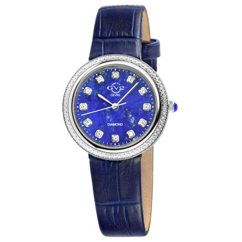 Đồng hồ nữ Gv2 By Gevril Arezzo Quartz mặt xanh kim cương 13300 chính hãng