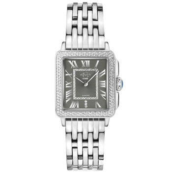 Đồng hồ nữ Gv2 By Gevril Padova Quartz mặt đen kim cương 12301B chính hãng