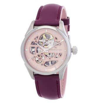 Đồng hồ nữ Hamilton Jazzmaster Skeleton H32265870 mặt hồng chính hãng