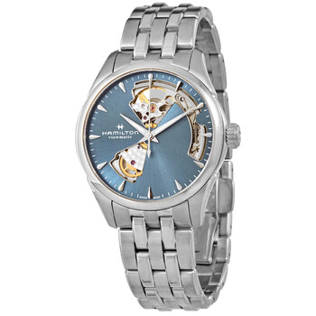 Đồng hồ nữ Hamilton Jazzmaster Open Heart H32215140 mặt xanh chính hãng