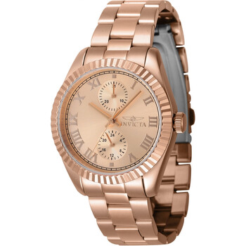 Đồng hồ nữ Invicta Specialty Date GMT Quartz mặt số vàng hồng 47447 chính hãng