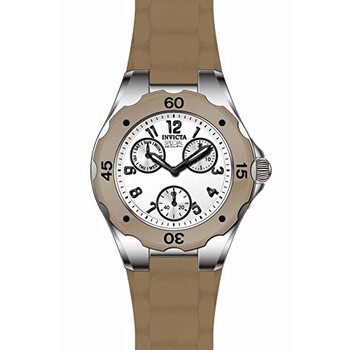 Đồng hồ nữ Invicta Angel 18794 mặt trắng dây silicone nâu chính hãng