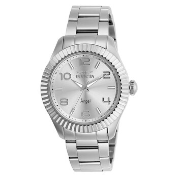 Đồng hồ nữ Invicta Angel Quartz mặt bạc mã 27461 chính hãng