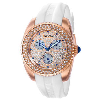 Đồng hồ nữ Invicta Angel Quartz kim cương mặt vàng hồng 37411 chính hãng