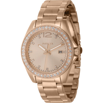 Đồng hồ nữ Invicta Angel Quartz kim cương mặt hồng 44838 chính hãng