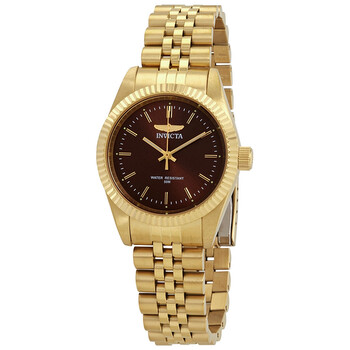 Đồng hồ nữ Invicta Specialty mặt nâu vàng 29410 chính hãng