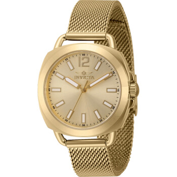 Đồng hồ nữ Invicta Wildflower Quartz mặt vàng 46338 chính hãng