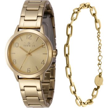 Đồng hồ nữ Invicta Wildflower Quartz mặt vàng 47271 có dây đeo chính hãng
