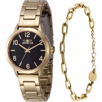 Đồng hồ nữ Invicta Wildflower Quartz mặt đen 47273 có dây đeo chính hãng