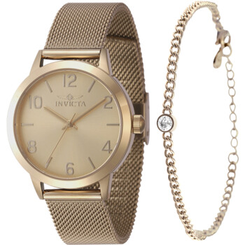 Đồng hồ nữ Invicta Wildflower Quartz mặt vàng 47275 chính hãng
