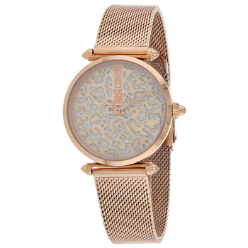 Đồng hồ nữ Just Cavalli Animal Quartz mặt vàng hồng JC1L085M0075 chính hãng