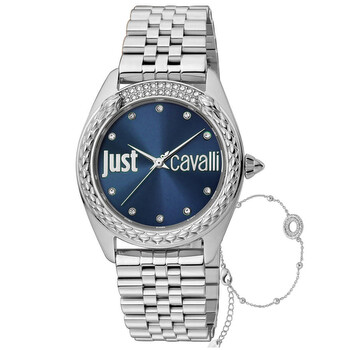 Đồng hồ nữ Just Cavalli Glam Chic JC1L195M0055 mặt xanh quartz chính hãng