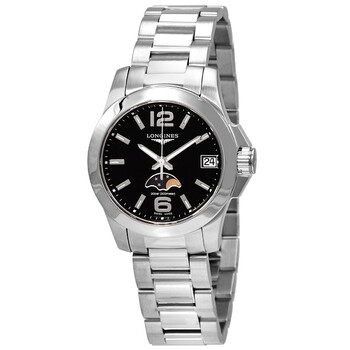 Đồng hồ nữ Longines Conquest Quartz mặt đen L33804586 chính hãng