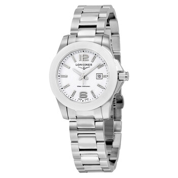 Đồng hồ nữ Longines Conquest mặt trắng L3.257.4.16.6 chính hãng