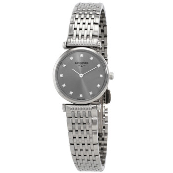 Đồng hồ nữ Longines La Grande Classique Quartz mặt bạc kim cương L4.209.4.70.6 chính hãng