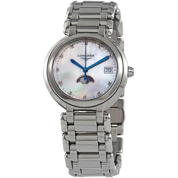 Đồng hồ nữ Longines PrimaLuna Moonphase mặt ngọc trai kim cương L8.116.4.87.6 chính hãng