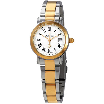 Đồng hồ nữ Mathey-Tissot City mặt bạc hai tông màu D31186MBR chính hãng