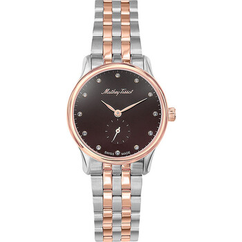Đồng hồ nữ Mathey-Tissot Edmond mặt số nâu D1886MRM chính hãng