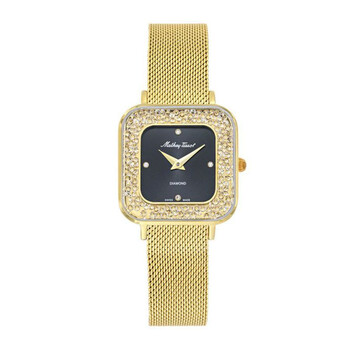Đồng hồ nữ Mathey-Tissot Gemina Quartz mặt đen kim cương D984SPYN chính hãng