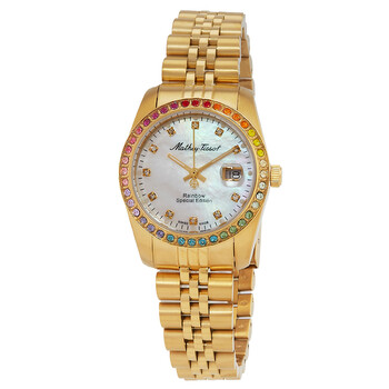 Đồng hồ nữ Mathey-Tissot Rainbow Quartz mặt trắng D809PQYI chính hãng