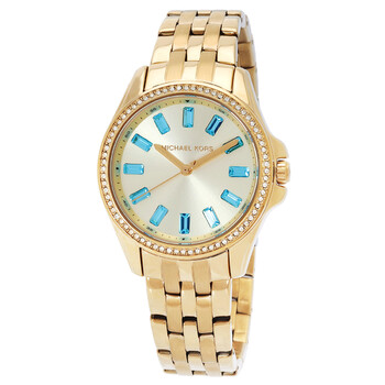 Đồng hồ nữ Michael Kors Mini Pilot MK7366 mặt vàng chính hãng