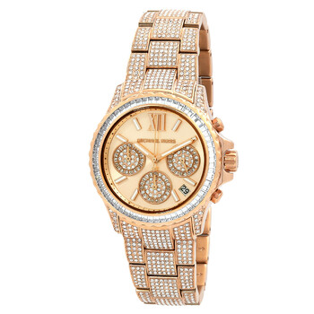 Đồng hồ nữ Michael Kors Everest MK7235 mặt vàng hồng đá quý chính hãng