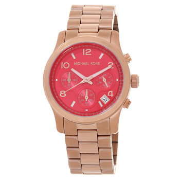 Đồng hồ nữ Michael Kors MK7352 mặt đỏ dây kim loại chính hãng
