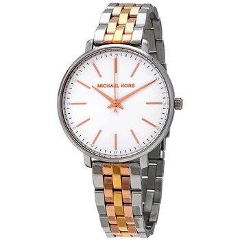 Đồng hồ nữ Michael Kors Pyper MK3901 mặt bạc ba màu chính hãng