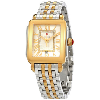 Đồng hồ nữ Michele Deco Madison Mid Quartz MWW06G000013 bạc trắng chính hãng
