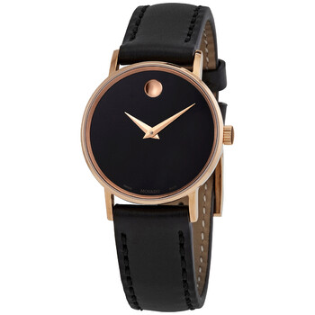 Đồng hồ nữ Movado Classic Museum Quartz mặt đen 0607320 chính hãng