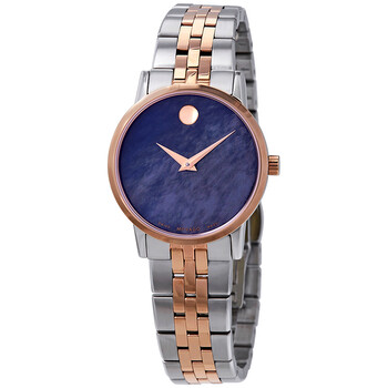 Đồng hồ nữ Movado Museum Classic mặt ngọc trai xanh 0607268 chính hãng