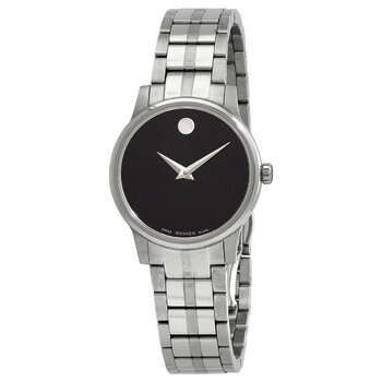 Đồng hồ nữ Movado Museum Classic Quartz mặt đen 0607537 chính hãng