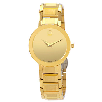 Đồng hồ nữ Movado Sapphire Quartz mặt gương vàng 0607549 chính hãng