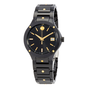 Đồng hồ nữ Movado SE Quartz mặt đen 0607741 chính hãng
