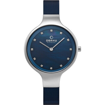 Đồng hồ nữ Obaku Classic Quartz mặt xanh V173LXCLML chính hãng