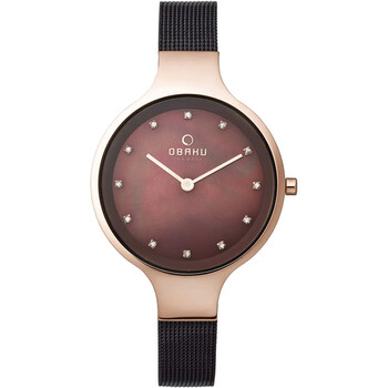 Đồng hồ nữ Obaku Classic Quartz mặt nâu V173LXVNMN chính hãng