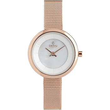 Đồng hồ nữ Obaku Stille Quartz mặt bạc V146LXVWMV chính hãng