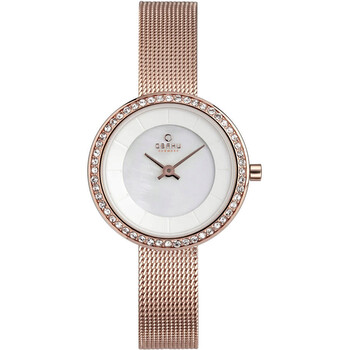 Đồng hồ nữ Obaku Denmark V146LEVWMV mặt trắng chính hãng