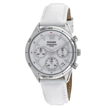 Đồng hồ nữ Pulsar Classic Chronograph PT3085 mặt trắng chính hãng