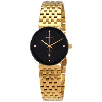 Đồng hồ nữ Rado Florence Quartz kim cương mặt đen R48915703 chính hãng