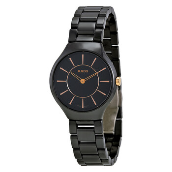 Đồng hồ nữ Rado True Thinline Ceramic đen R27742152 chính hãng