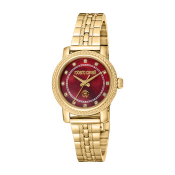 Đồng hồ nữ Roberto Cavalli Quartz mặt đỏ RC5L058M0045 chính hãng