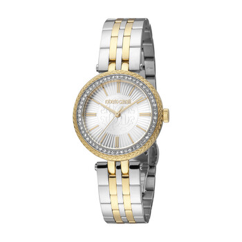 Đồng hồ nữ Roberto Cavalli Quartz mặt bạc RC5L031M0085 chính hãng