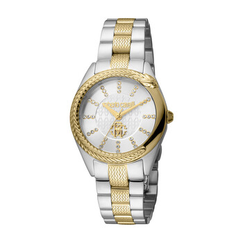 Đồng hồ nữ Roberto Cavalli Quartz mặt bạc RC5L038M0085 chính hãng