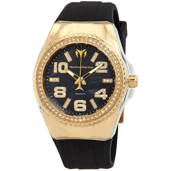 Đồng hồ nữ Technomarine Cruise Quartz mặt ngọc đen TM-121257 chính hãng
