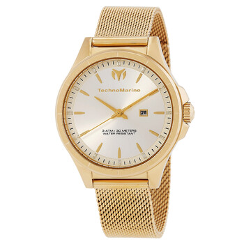 Đồng hồ nữ Technomarine MoonSun Date TM-822036 mặt bạc chính hãng